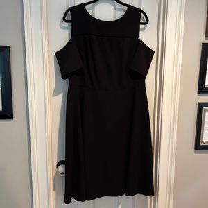Great A line black dress, off the shoulder 16w
